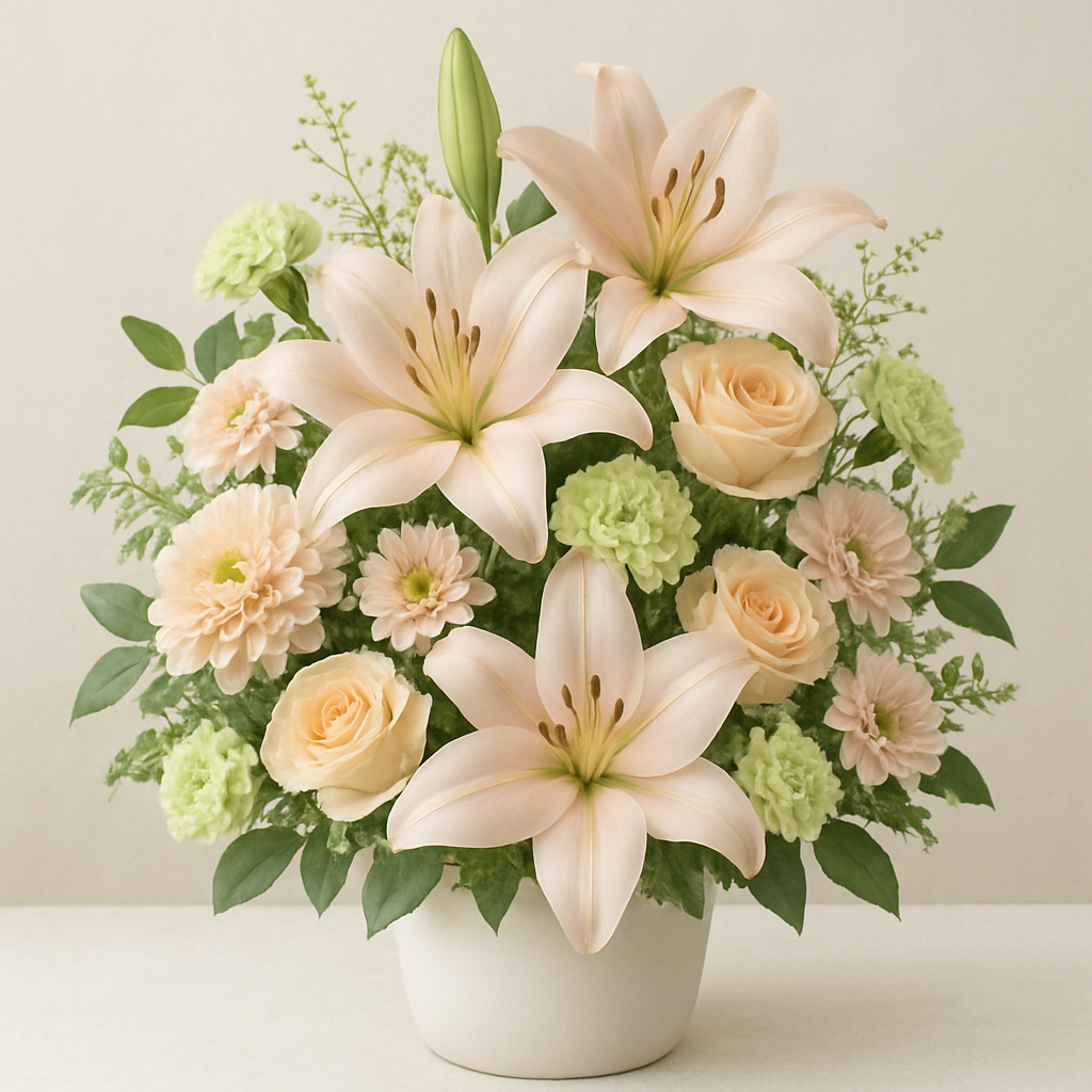 Sympathy flower arrangement
